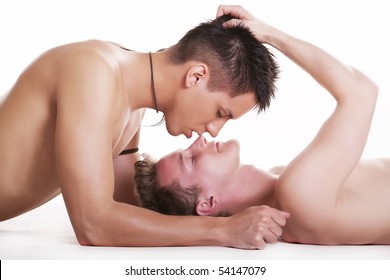 Gay Couple Kissing