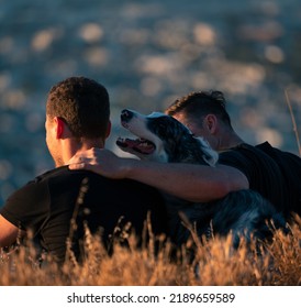 Gay Couple With Their Dog 