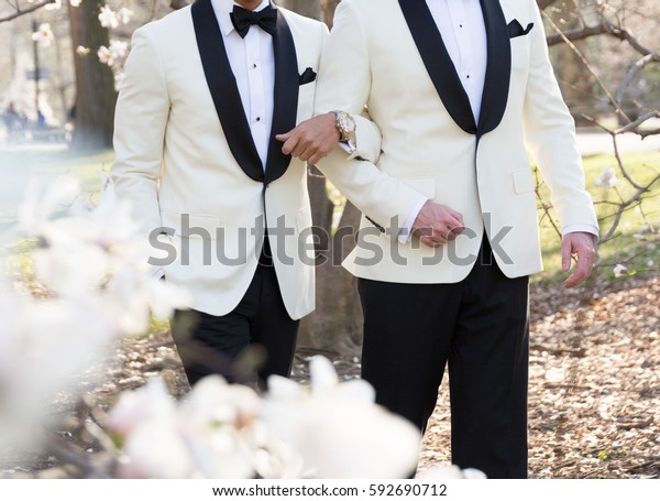 Gay Couple Walking Arminarm On Their Stock Photo Edit Now