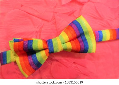 rainbow gay pride vest and bowtie