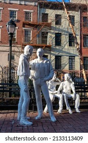 Gay Liberation Statue By George Segal In Stonewall National Monument. - New York, USA, 2022