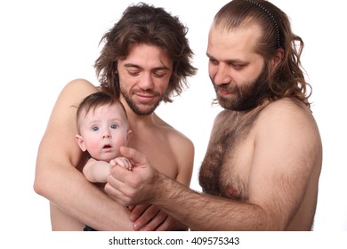 Gay Male Couple With Baby