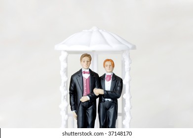 Gay Marriage Illustrated With Two Male Figures