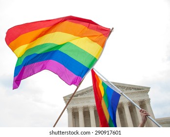 Gay Pride Flags At The U.S. Supreme Court