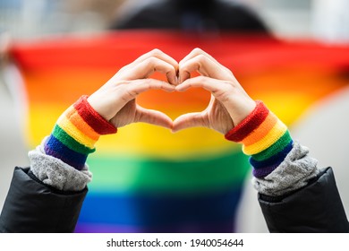 Gay Pride Heart Love Wristband Hand Gesture - Powered by Shutterstock