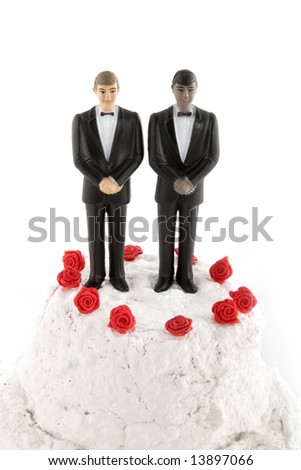 gay wedding with two grooms