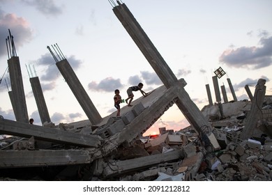 Gaza - 2014: After Israel's Attack On Gaza, The Border Areas Suffered Greatly. 