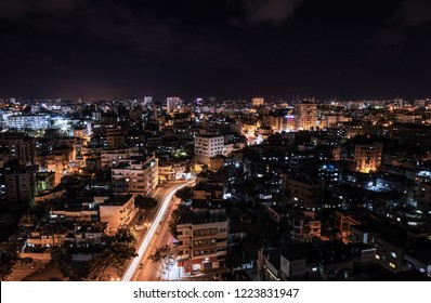 Gaza City At Night.