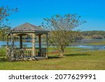 A Gazebo near Reed Bingham Lake in Reed Bingham State Park, Adel, Colquitt County, Georgia 