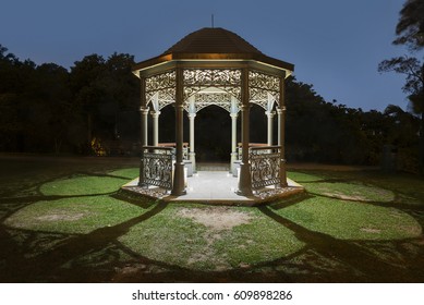 Gazebo In Park At Night