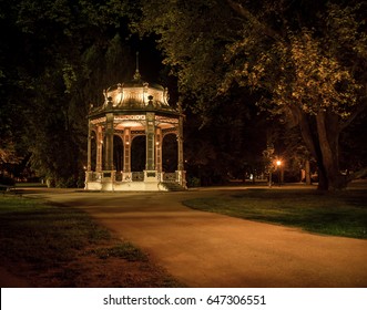 Gazebo In A Park At Night 