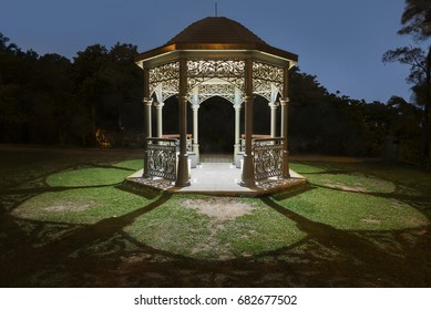 Gazebo In Park At Night