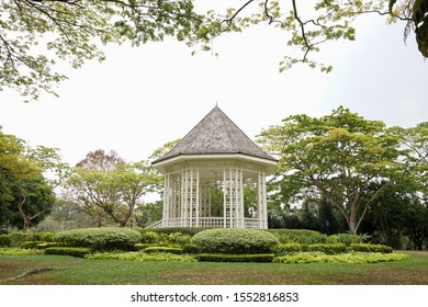 Gazebo White Bandstand Singapore Botanic Gardens Stock Photo 1552816853 