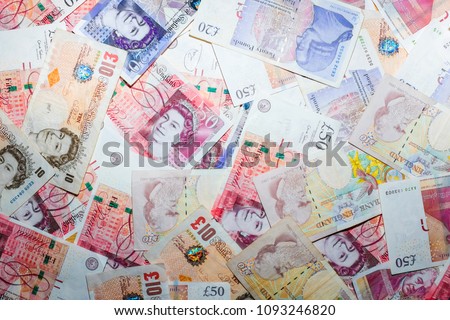 GBP money bill close up finance background, Business concept