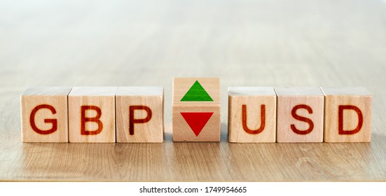 Gbp Usd Concept. Wooden Blocks With The Names Of Trading Instruments In The Foreign Exchange Market