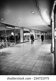 GDANSK, POLAND - DECEMBER 01, 2014: Christmas Shopping Frenzy. Shopping Centre, Supermarket Interior. December 01, 2014. Gdansk, Poland.