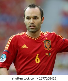 Gdansk, POLAND - June 10, 2012: 
Andres Iniesta Looks On 
During The UEFA Euro 2012 
SPAIN V ITALY At Arena Gdansk. 
