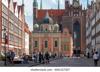 Gdansk, Poland - June 10, 2019: Royal Chapel and Basilica of St. Mary of the Assumption of the Blessed Virgin Mary in Gdańsk