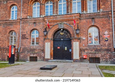 GDANSK, POLAND - MARCH 17, 2022: Gdansk Is A Major Shipping Port And Tourist Destination In Poland. Op. Post Office