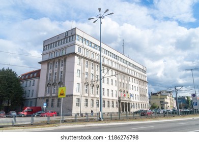 Gdansk, Poland - September 22, 2018:  Ex-office Of The Provincial Governing Bodies Of The Polish United Workers Party. Now Public Prosecutor's Office In Poland.