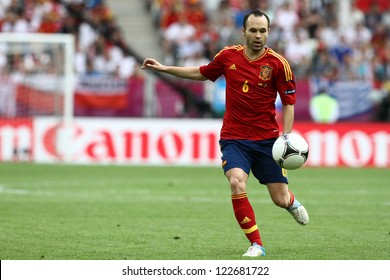 GDANSK,POLAND-JUNE 10,2012:Andres Iniesta During The Game Between Italy And Spain For Euro 2012 In Gdansk Arena On 10th June 2012