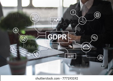 GDPR. Data Protection Regulation. Cyber security and privacy. - Shutterstock ID 777193192