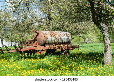 GDR Slurry Tank Trailer In A Meadow