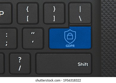 GDRP icon on laptop keyboard. The General Data Protection Regulation - Shutterstock ID 1956318322