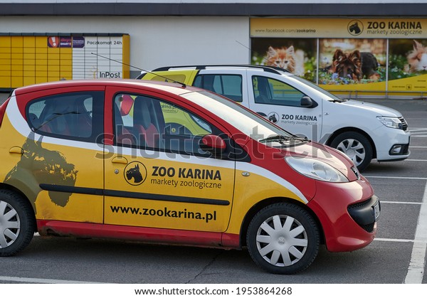 Gdynia, Poland - 04 11 2021: zoo karina pet animal\
company shop and company\
cars