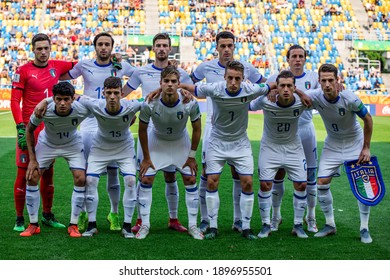 GDYNIA, POLAND - 11 June, 2019:  FIFA U-20 World Cup Poland 2019, Ukraine - Italy O.p Italy U20 Team Photo
