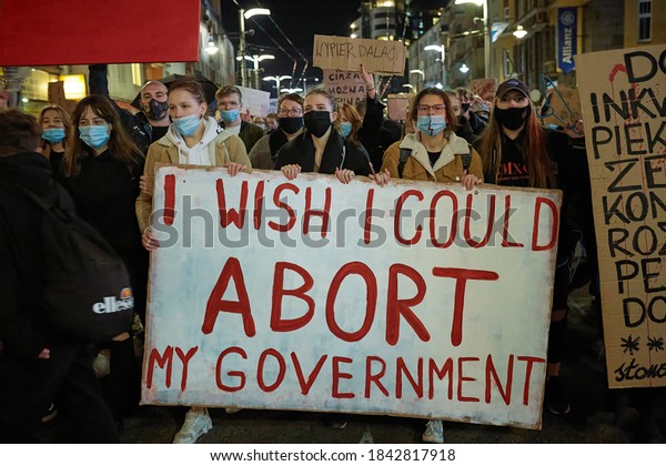 Gdynia, Poland, 27 October 2020. Protests against ban on abortion.