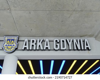 GDYNIA, POLAND - MAY 7, 2022: Arka Logo And Sign At Stadion Miejski In Gdynia, Poland