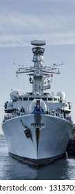 GDYNIA, POMERANIA / POLAND - 2018: British Frigate HMS WESTMINSTER At The Port Wharf