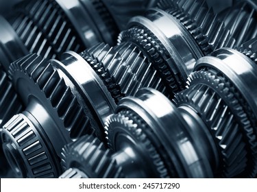 Gear metal wheels close-up - Powered by Shutterstock