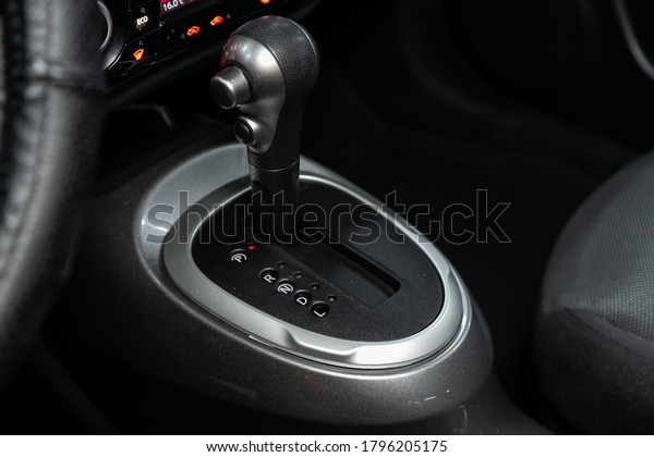 Gear shift. automatic transmission gear of car\
, car interior\
