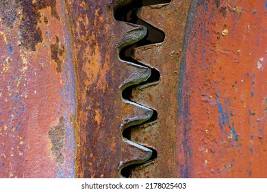 Gear teeth close up. Background with copy space for text