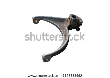 gearbox gear shift fork isolated on white background