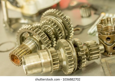 Gears 2 Stroke Motor Cycle Engine Stock Photo (Edit Now) 1036882702