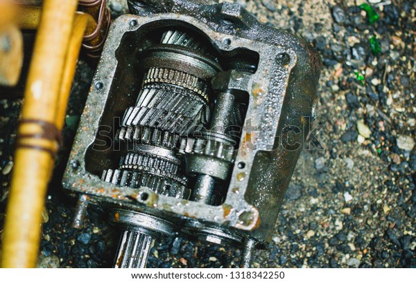Gears device gearbox\
car.