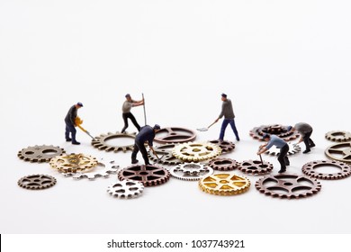 Gears and people working