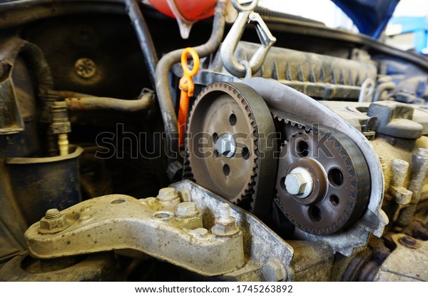 The\
gears and timing belt of the timing system are mounted on the\
engine of a modern car. Repair, engine maintenance at the service\
with the use of original high-quality spare\
parts.