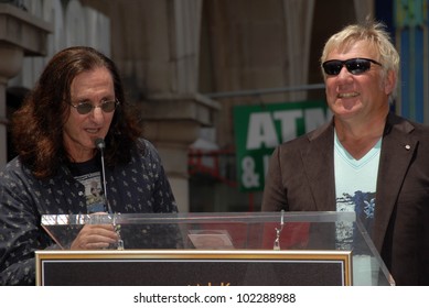 Geddy Lee And Alex Lifeson At The Induction Ceremony For RUSH Into The Hollywood Walk Of Fame, Hollywood, CA. 06-25-10