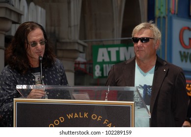 Geddy Lee And Alex Lifeson  At The Induction Ceremony For RUSH Into The Hollywood Walk Of Fame, Hollywood, CA. 06-25-10