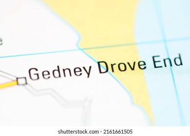 Gedney Drove End on a geographical map of UK - Shutterstock ID 2161661505