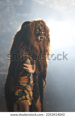 Gedruk Rampak Buto is a traditional dance that performing a rytmic souond with a monster mask
