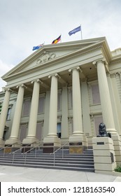 Geelong, Australia - October 14, 2018: Geelong Town Hall Was Built In 1855. It Is The Seat Of The City Of Greater Geelong Council.