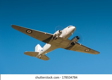 GEELONG, VICTORIA/AUSTRALIA, MARCH 7TH: Image Of A Royal Australian Airforce  Douglas DC-3 Airliner Taking Off From Avalon Airport On 7th March, 2011 In Geelong.