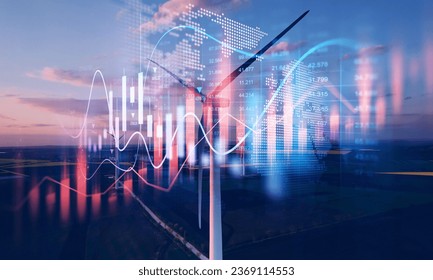geen energy in full development.Increase in electricity prices on the world market. - Powered by Shutterstock