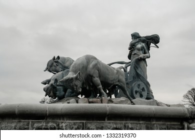 The Gefion Fountain. It Was Donated To The City Of Copenhagen By The Carlsberg Foundation. Artist, Anders Bundgaard And Was Built In 1908.