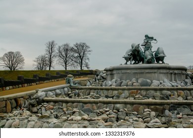 The Gefion Fountain. It Was Donated To The City Of Copenhagen By The Carlsberg Foundation. Artist, Anders Bundgaard And Was Built In 1908.